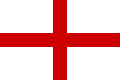 England flag standard shape and color