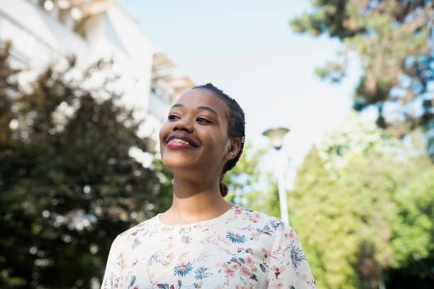 istock Portrait of a cheerful Afro student 1447523703