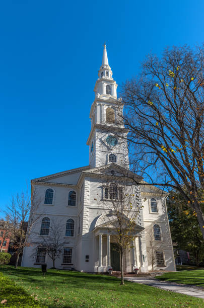 첫 번째 집회소 - first baptist meetinghouse 뉴스 사진 이미지