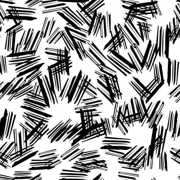 黒鉛筆ブラシストロークでシームレスなパターン - design imbalance brush stroke scribble点のイラスト素材／クリップアート素材／マンガ素材／アイコン素材