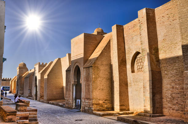 istock KAIROUAN, TUNISIA - OCT 2014: Ancient Great Mosque on October 8, 1447525585