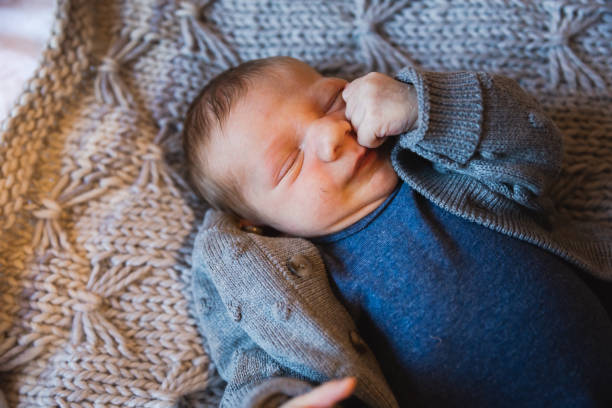 istock Newborn Baby Boy Portrait 1447527602