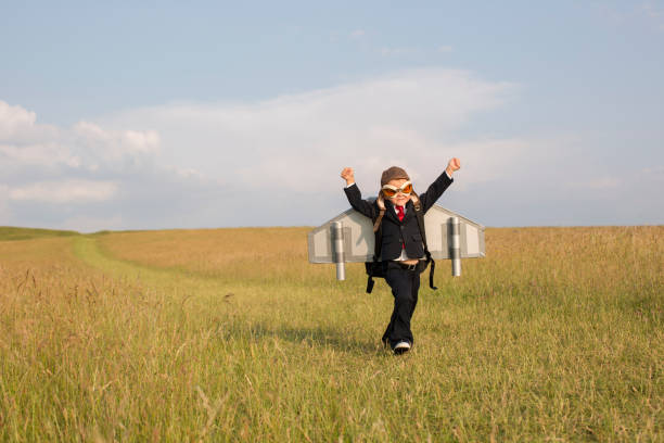 istock Young Business Boy in Jetpack 1447547108