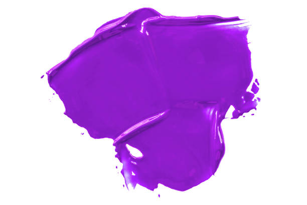 istock Glossy purple brush isolated on white background. 1447550903