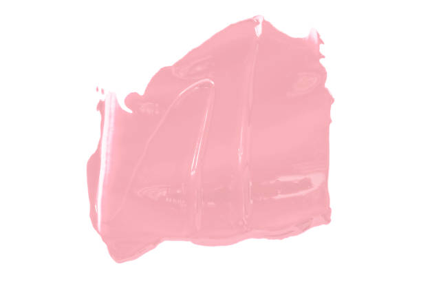 istock Shiny pink brush isolated on white background. Pastel colors. 1447550915