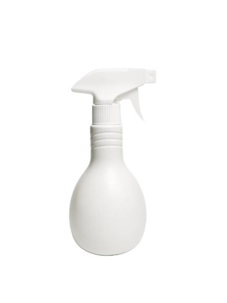 istock Blank plastic spray detergent bottle against white background. 1447552568