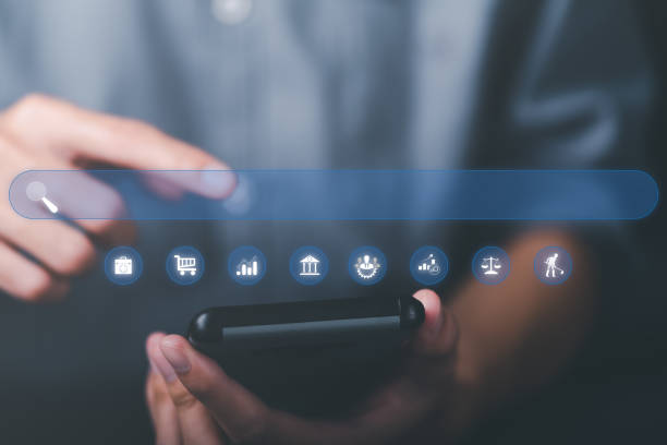 istock A young man searches for information that interests him through online websites, keyword search concept to find information from online websites, website link search, SEO, Search Engine Optimization. 1447563233