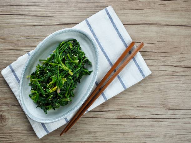 istock Korean traditional food spinach herbs 1447564851