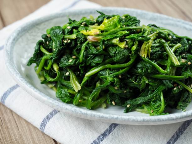 istock Korean traditional food spinach herbs 1447564864