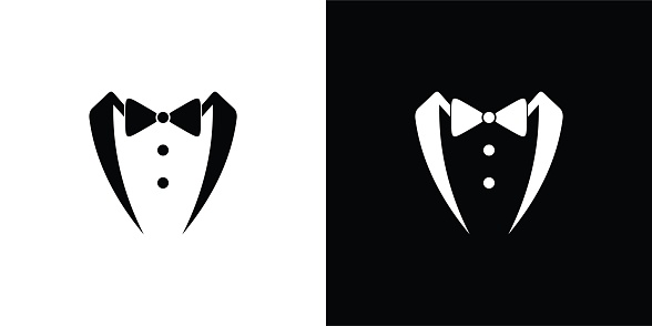 Tuxedo Gentleman Flat Icon designs.