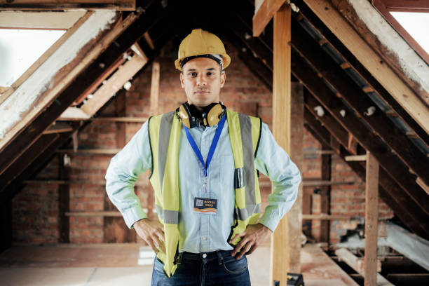istock Portrait, construction man and leader for building project, with pride and confident with work and architecture. Male architect, leadership and management for maintenance, contractor and with hardhat 1447570586