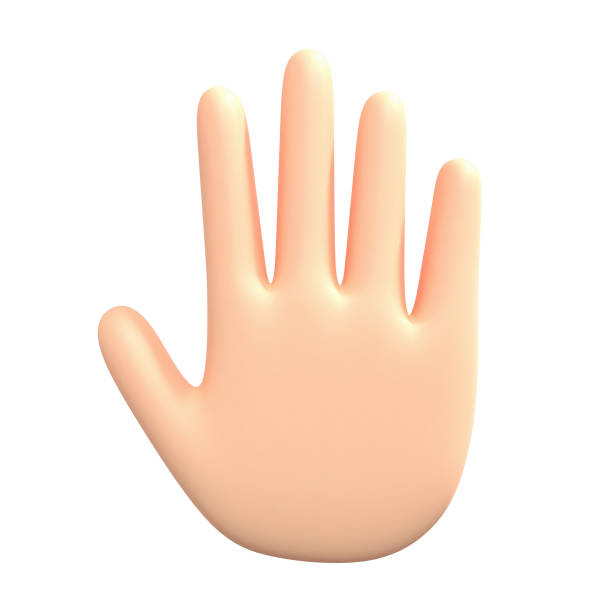 istock Simple 3d illustration of a cute hand. 3d redered images. 1447578197