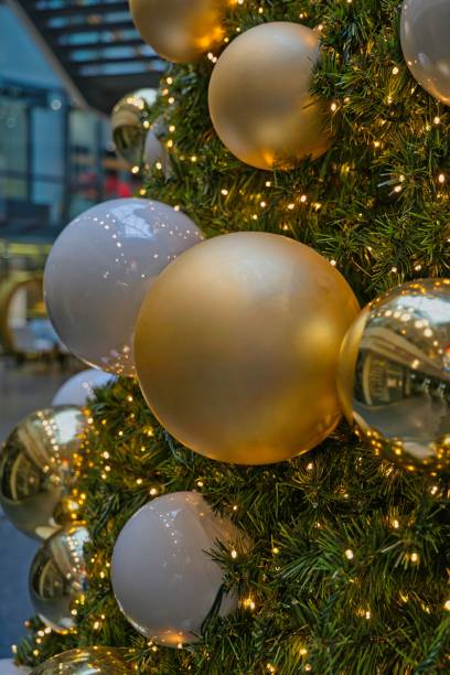 istock christmas balls on christmas tree 1447586630
