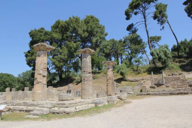 istock Ancient excavations in Olympia in Peloponnese, Greece 1447588831