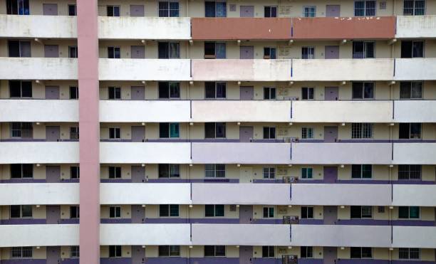 istock View of modern high-rise building with frontal balconies 1447594162