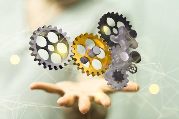 istock Gearwheel of data, collecting and connecting data 1447594834