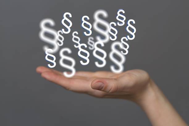 The double s, section sign, Law and justice concept digital