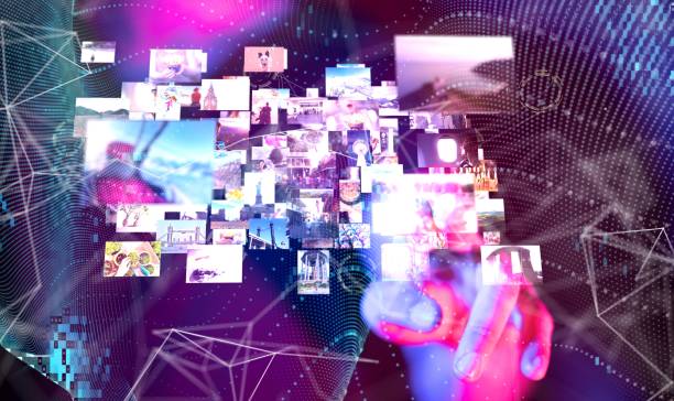 istock Closeup shot of a young man showing the streaming data 1447596193