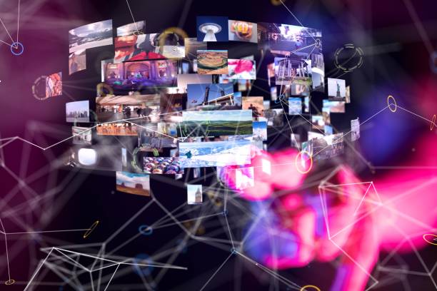 istock 3D rendering of streaming data picture video material 1447596296