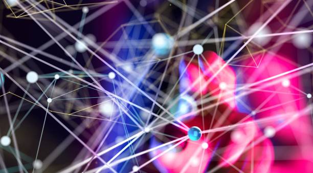 istock 3D rendering of an Abstract technology group and social network connection on a blurry background 1447596676