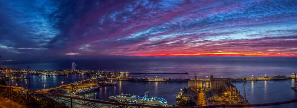 istock Barcelona port at sunrise 1447597736