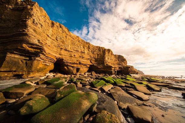 istock Beautiful view of cliffs during sunset 1447601074
