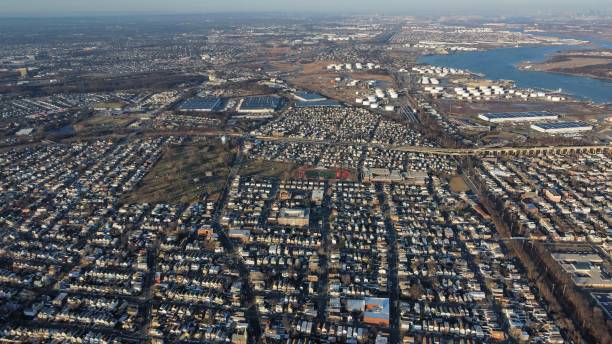 istock Bird's-eye view of a cityscape 1447605986