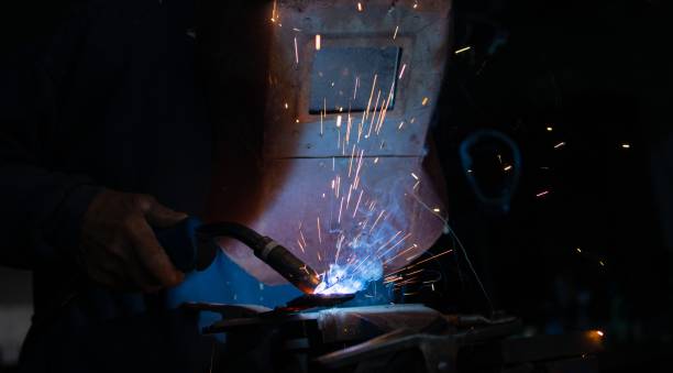 istock Welding of steel, sparking 1447606091