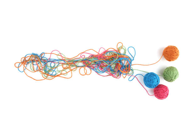 Abstract thread lines chaos pattern.