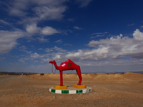The roundabout in the desert, Morocco