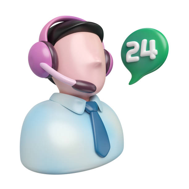This is Call Center 3D Render Illustration Icon, high resolution jpg file, isolated on a white background