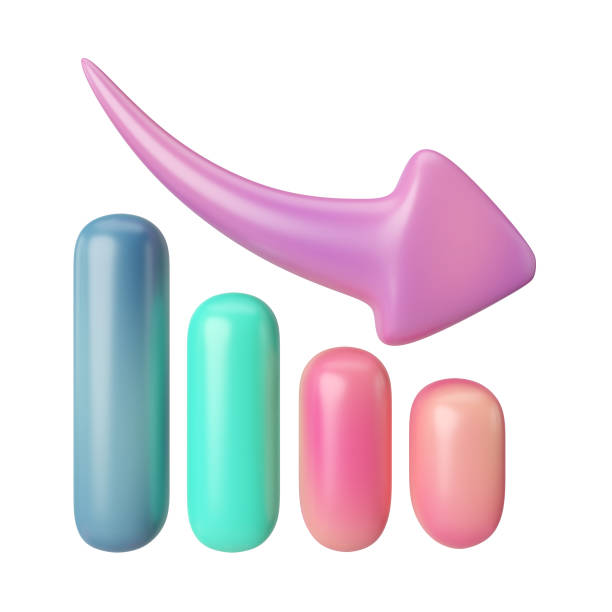 istock Business Down 3D Illustration Icon 1447614397