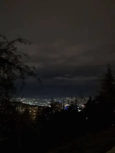 Night view of the city and city lights