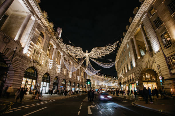 istock Winter decorations on Regent Street, London 1447621976