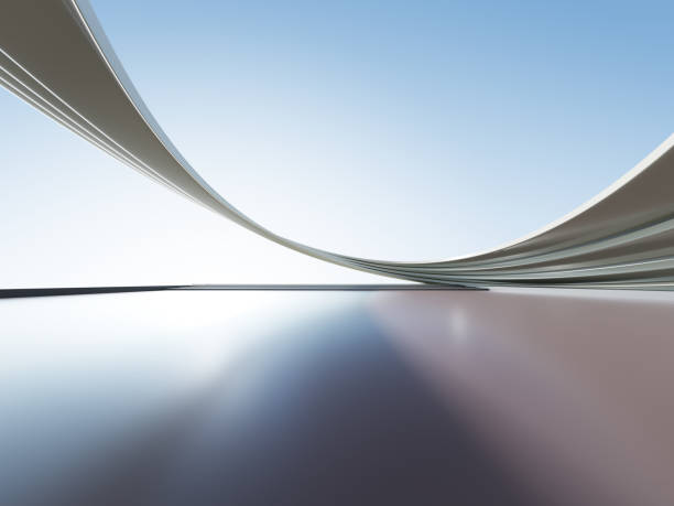 3d render of abstract futuristic architecture with concrete floor.