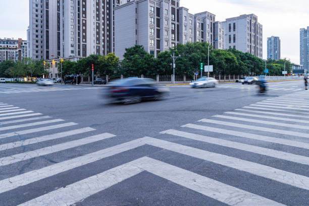 istock Deserted city road crossings 1447625208