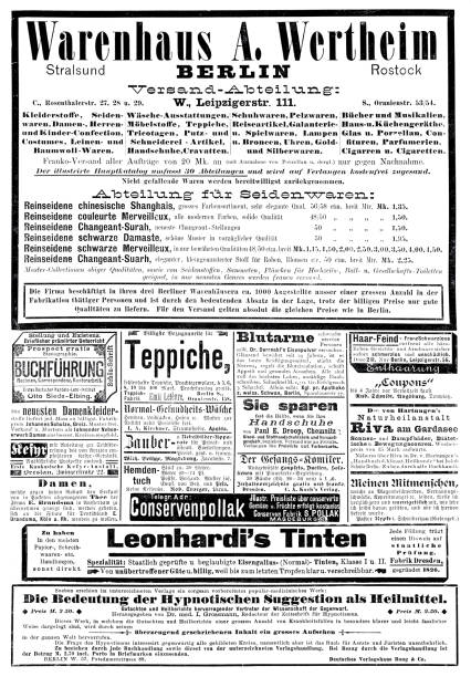 istock Ads in a German magazine of 1898 1447626934