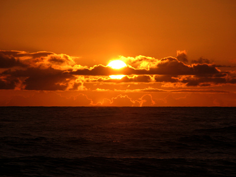 Sunset on an ocean