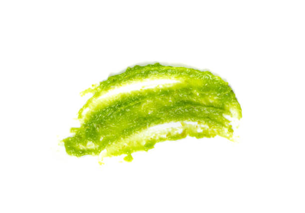 istock Wasabi Smear Isolated, Green Sushi Paste on White Background 1447628306