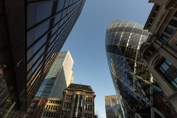 istock Futuristic architecture in London financial district 1447635656