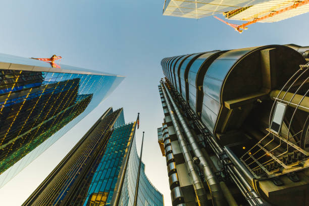 istock Futuristic architecture in London financial district 1447635846