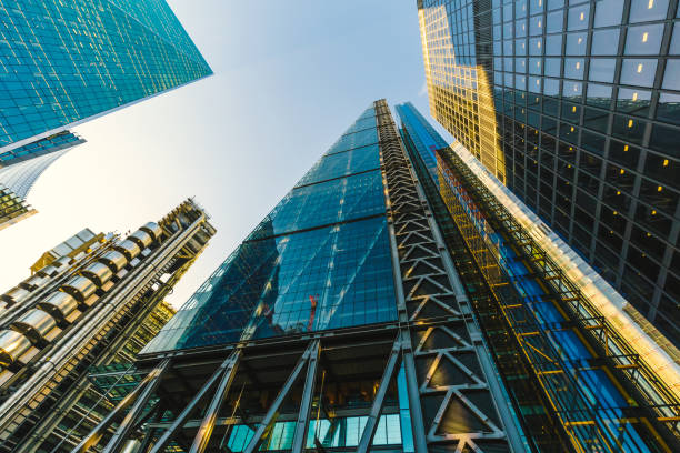 istock Futuristic architecture in London financial district 1447635879