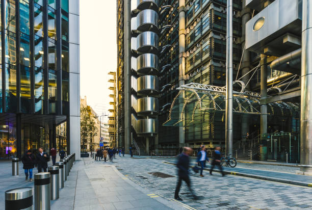istock Futuristic architecture in London financial district 1447635969