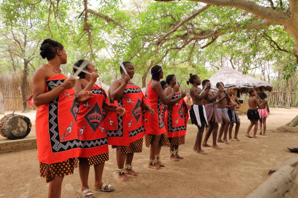 mercado de danças tradicionais no sul da áfrica - zulu african descent africa dancing - fotografias e filmes do acervo