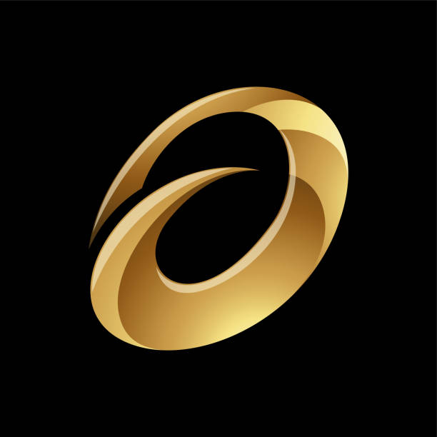 istock Golden Glossy Spiky Round Letter A Icon on a Black Background 1447654902