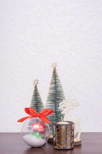 istock Christmas New Year still life with XMAS tree and decorations at home interior 1447655716