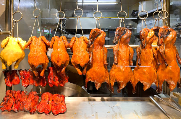 istock Roasted Duck Hanging for Sale 1447656030