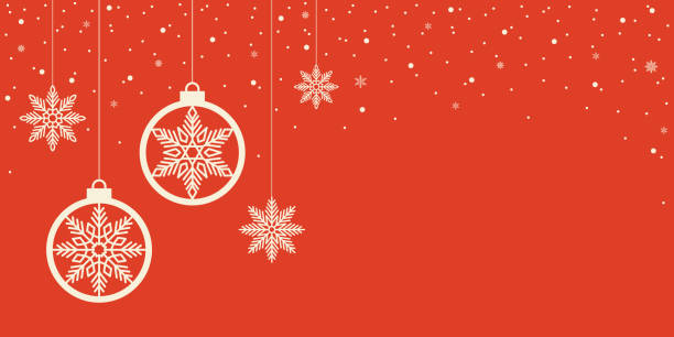 istock Christmas background with snowflakes and christmas balls. Banner template. 1447662478