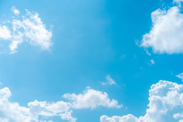 istock Blue sky and white clouds abstract background. Copy space nature and environment concept. 1447671526