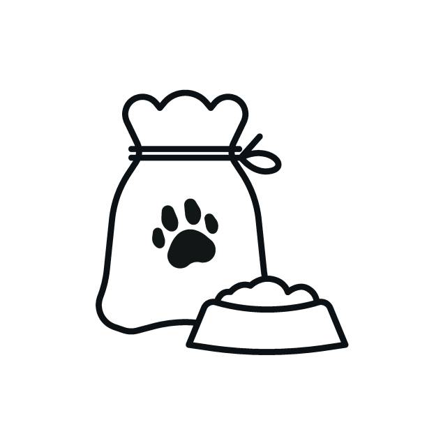 istock Pet food. Food for cats. Bowl, Packaging, Advertising. Vector flat illustration isolated on white background. 1447695992
